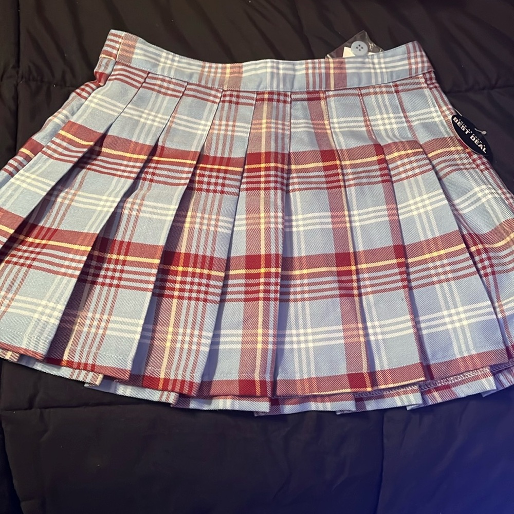 Blue and Purple Plaid Skirt for Girls 11-12